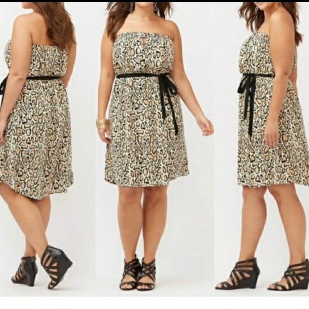 Lane Bryant Leopard Print Dress EUC